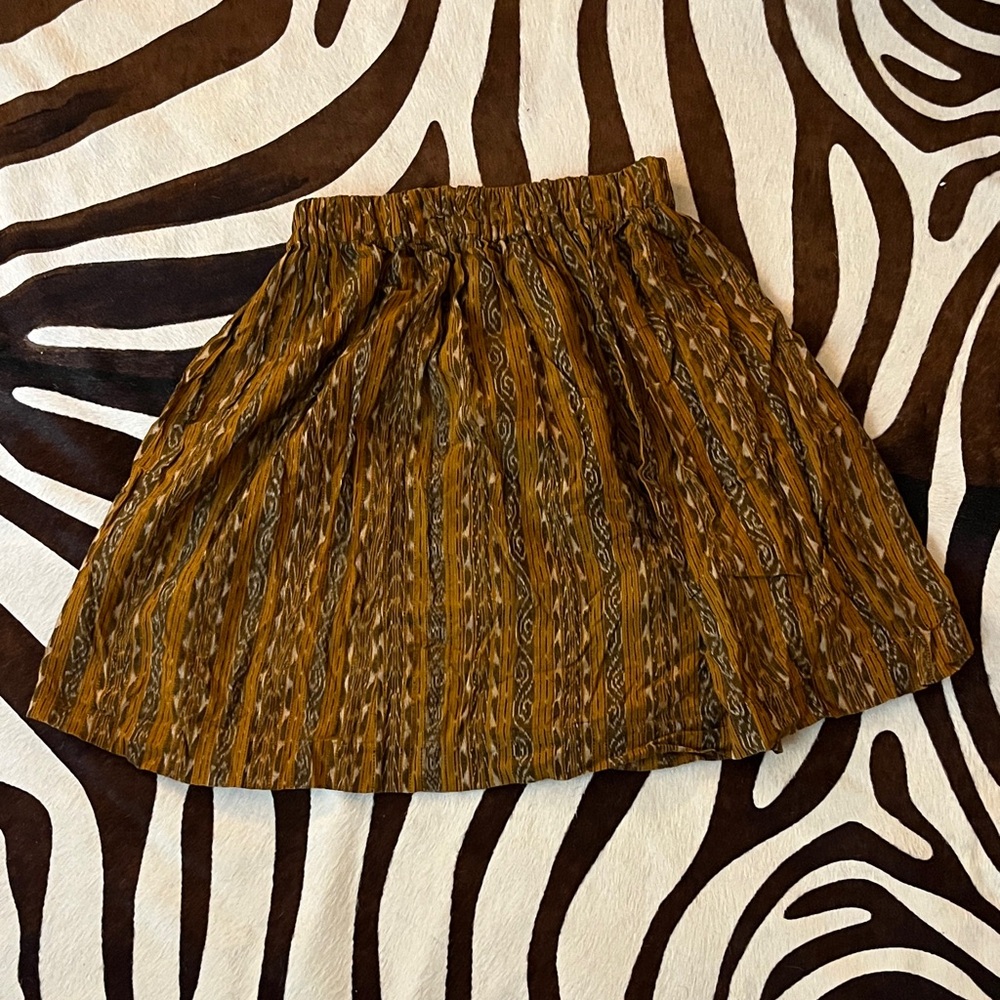 Homemade Brown Patterned Women's Skirt